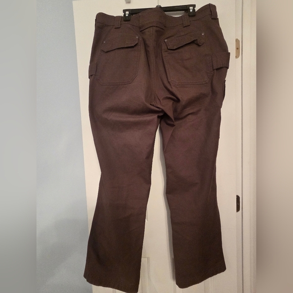 Men's Duluth Trading Flex Firehose Brown Relaxed Fit Cargo Pants 40 X 34 - Picture 2 of 8